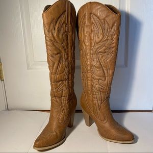 Charles Albert: Knee High Embroidered Cowboy Boots